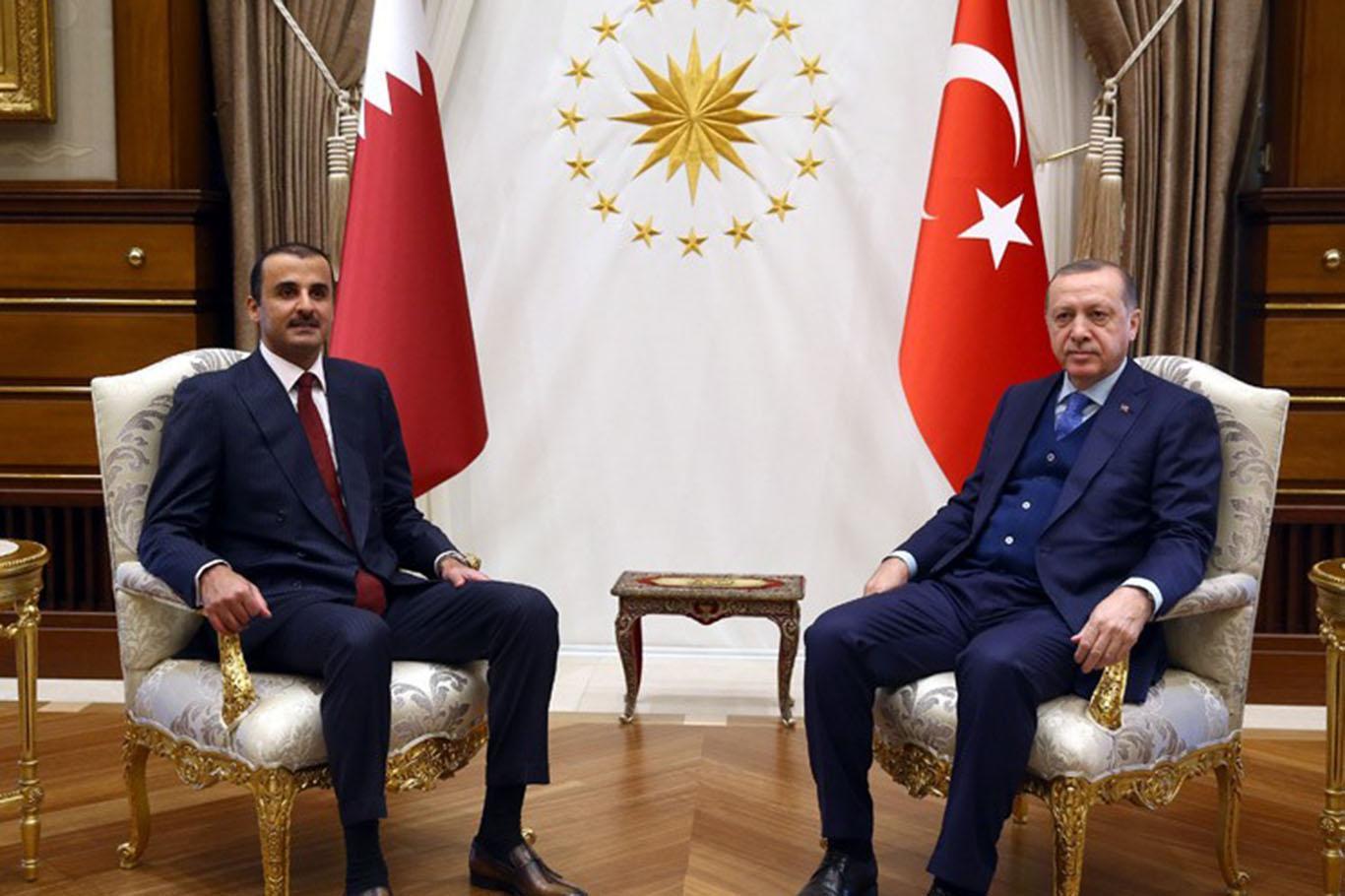 Cumhurbaşkanı Erdoğan, Katar Emiri Şeyh Temim bin Hamed es-Sani ile telefonla görüştü
